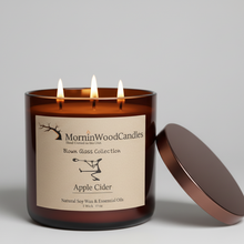 Load image into Gallery viewer, Apple Cider-Soy 3-Wick Blown Glass Collection