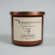 Load image into Gallery viewer, (New)Tulip Fields-Soy 3-Wick Blown Glass Collection