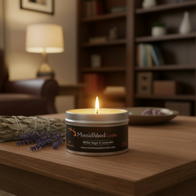 Load image into Gallery viewer, White Sage & Lavender - Soy Tin Collection