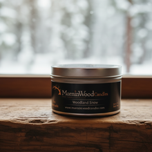 Load image into Gallery viewer, Woodland Snow ~ Soy Tin Collection