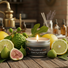 Load image into Gallery viewer, Green Fig & Bergamot -Soy Tin Collection