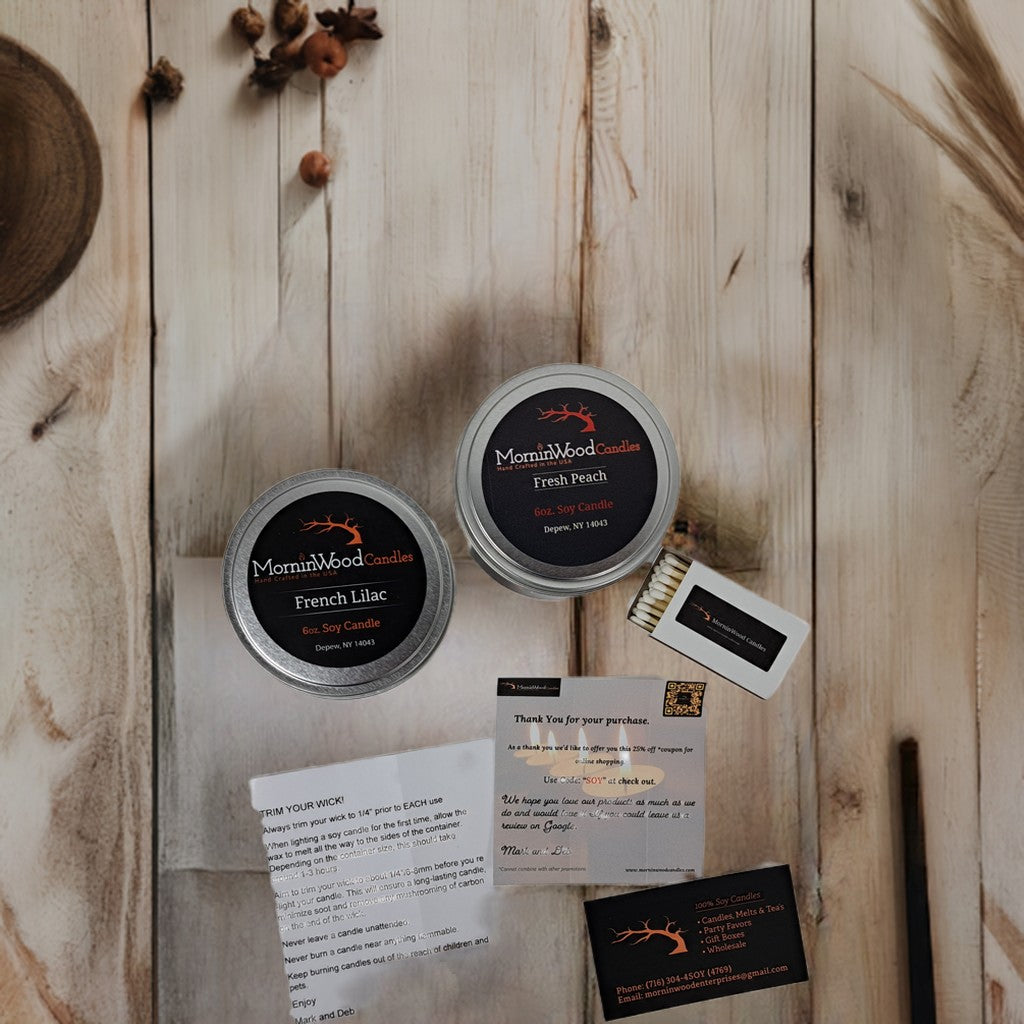 2 Candles - 8 oz. Tins