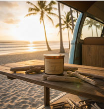 Load image into Gallery viewer, White Driftwood &amp; Coconut-3 Wick Blown Glass Collection
