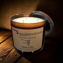 Load image into Gallery viewer, Vanilla Coffee-3 Wick Blown Glass Collection
