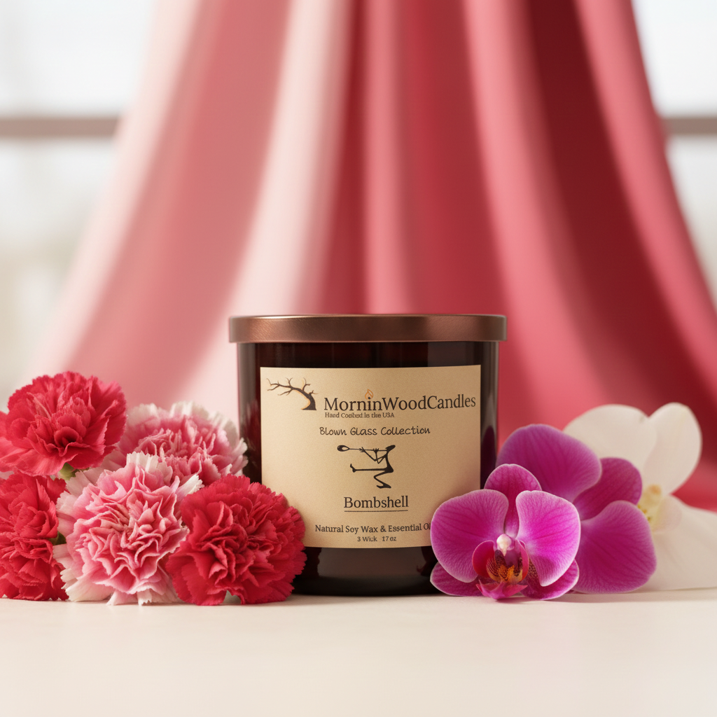 Bombshell-3 Wick Blown Glass Collection