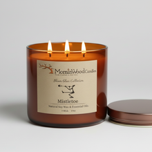 Load image into Gallery viewer, Mistletoe-Soy 3-Wick Blown Glass Collection
