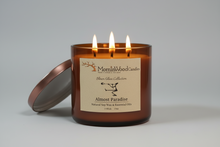 Load image into Gallery viewer, Almost Paradise – Soy 3-Wick Blown Glass Collection
