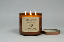 Load image into Gallery viewer, Vanilla Coffee-Soy 3-Wick Blown Glass Collection
