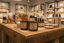 Load image into Gallery viewer, Caribbean Teakwood-Soy 3-Wick Blown Glass Collection
