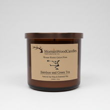 Load image into Gallery viewer, Bamboo &amp; Green Tea-Soy 3-Wick Blown Glass Collection
