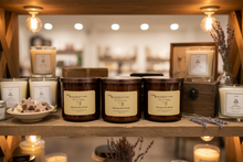 Load image into Gallery viewer, Banana Nut Bread-Soy 3-Wick Blown Glass Collection
