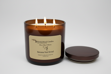 Load image into Gallery viewer, Banana Nut Bread-Soy 3-Wick Blown Glass Collection
