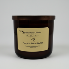 Load image into Gallery viewer, Pumpkin Pecan Waffle-Soy 3-Wick Blown Glass Collection
