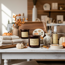 Load image into Gallery viewer, Pumpkin Pecan Waffle-Soy 3-Wick Blown Glass Collection

